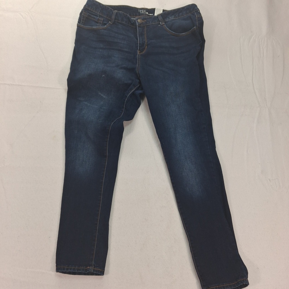 Time and Tru Jeans Womens 20 Super Skinny Dark Wash Blue Stretch EUC